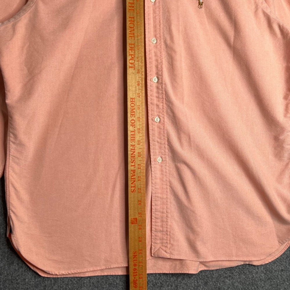 Ralph Lauren Mens XXL Classic Fit Oxford Shirt Peach Orange Cotton Button Down - Picture 3 of 7